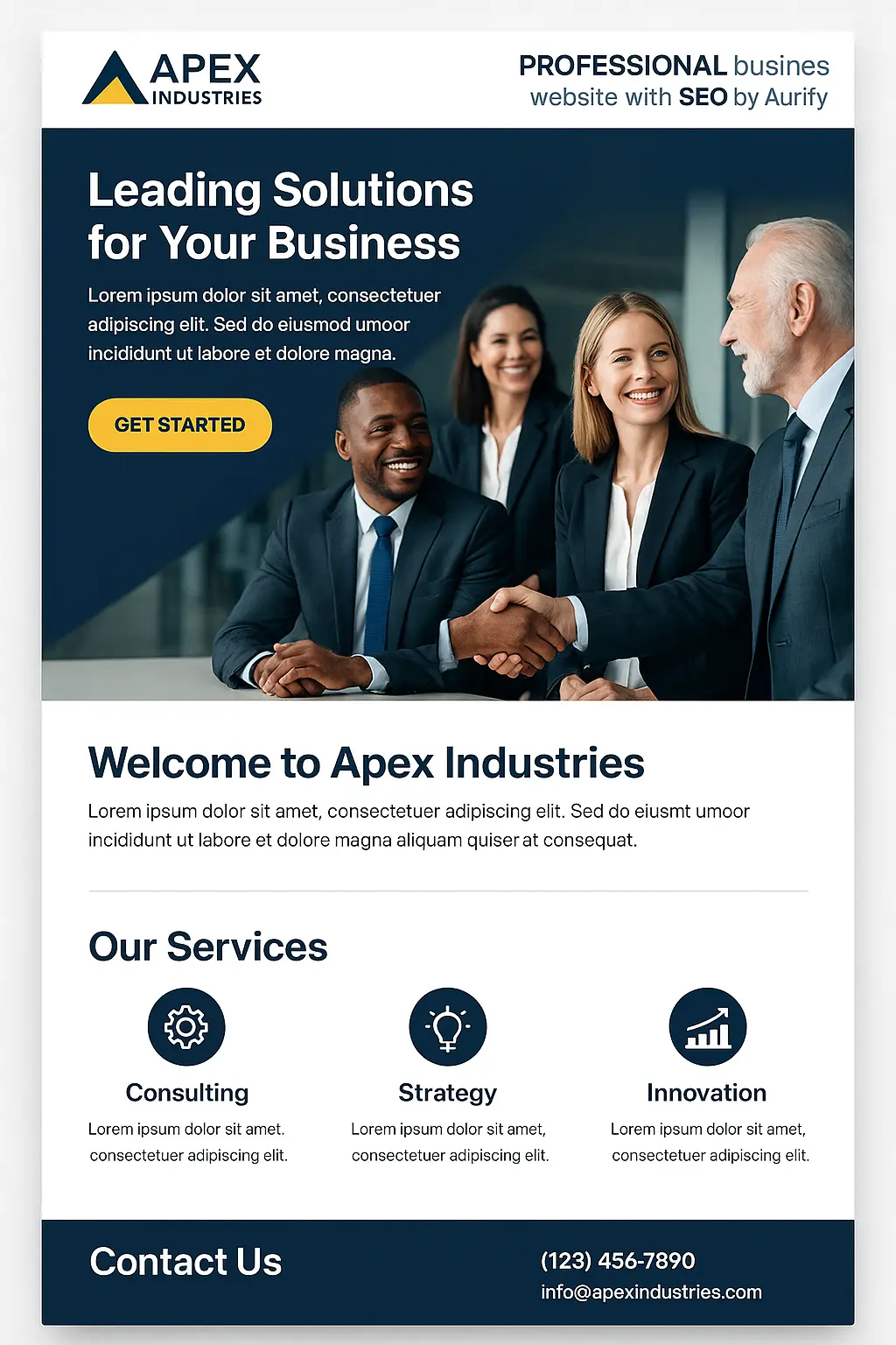 Apex Industries Corporate Website and SEO Strategy